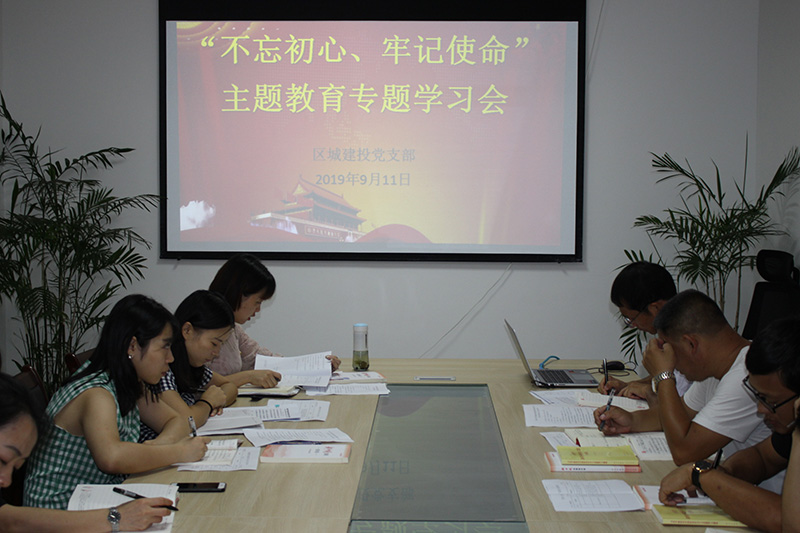 區(qū)城建投公司黨支部開展“先學(xué)、先查、先改”工作 預(yù)熱 “不忘初心、牢記使命”主題教育工作